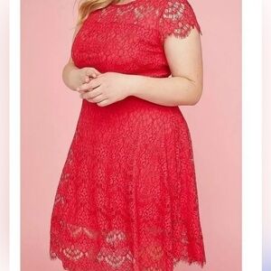 Lane Bryant red lace dress size 24